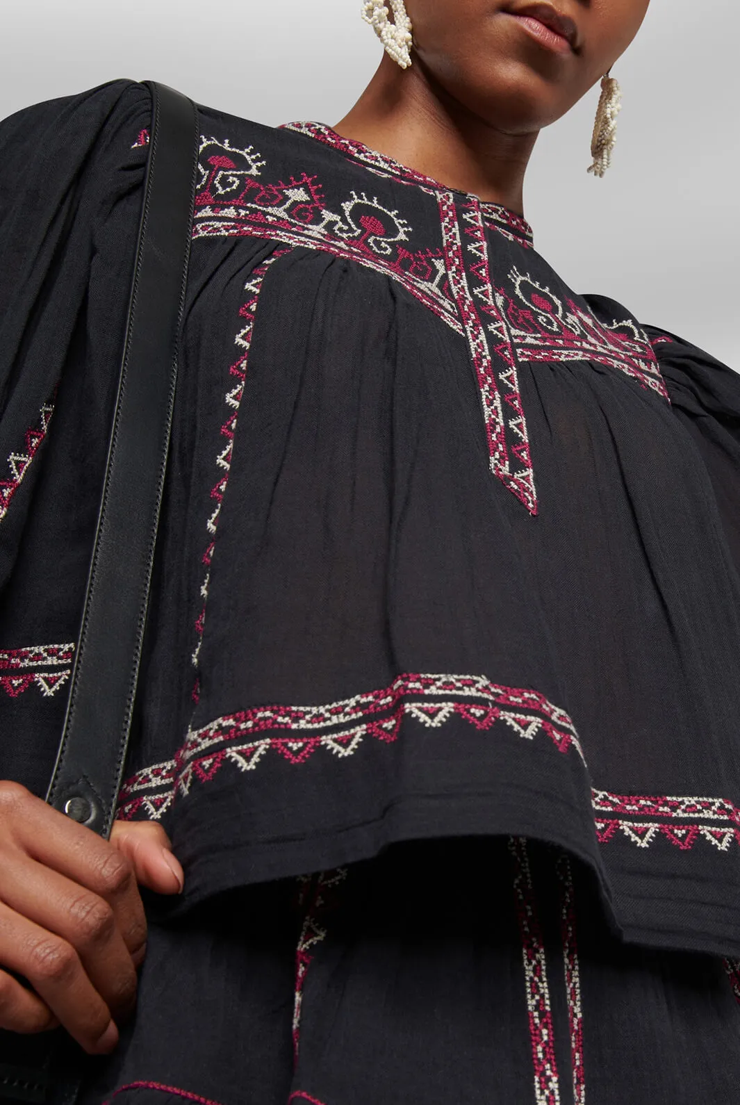 Juline embroidered cotton blouse