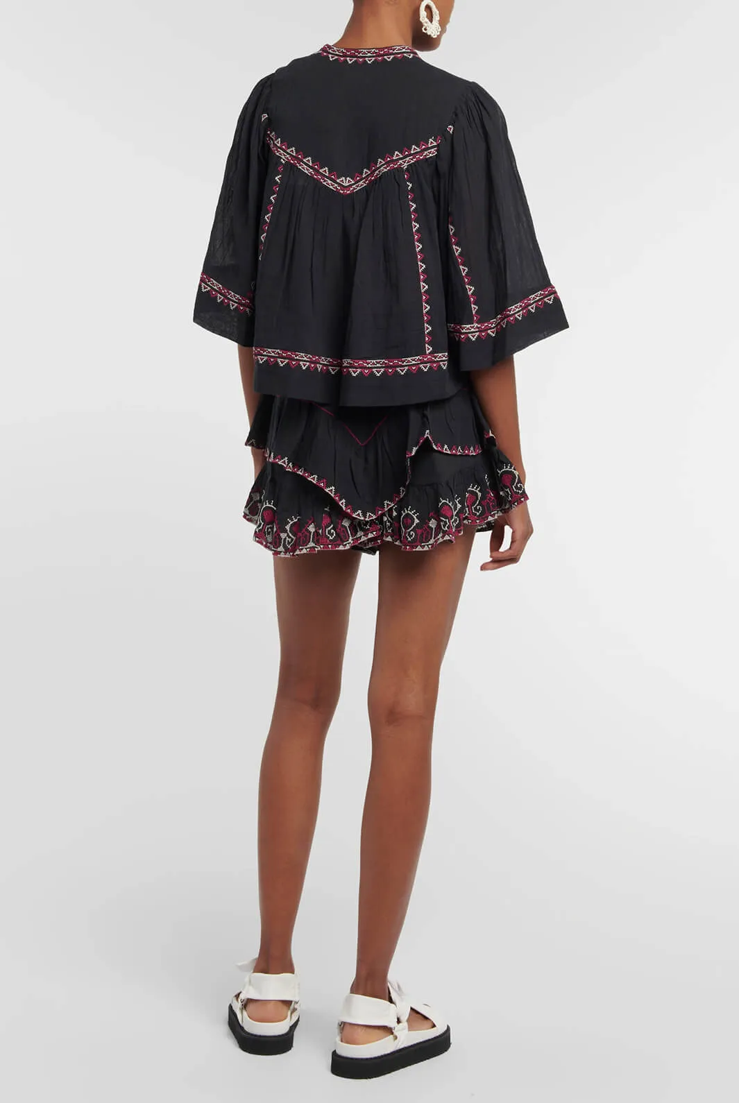 Juline embroidered cotton blouse