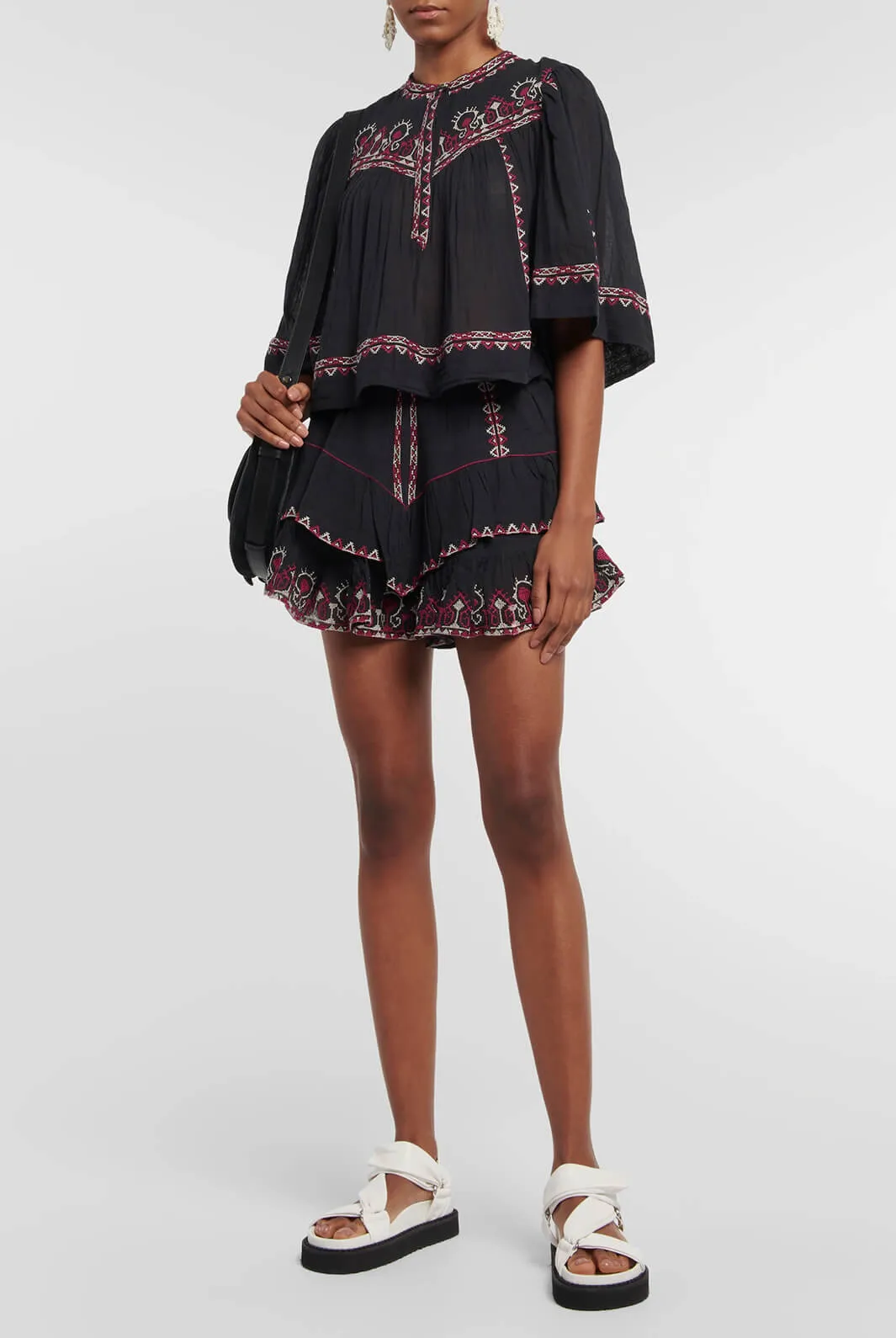 Juline embroidered cotton blouse