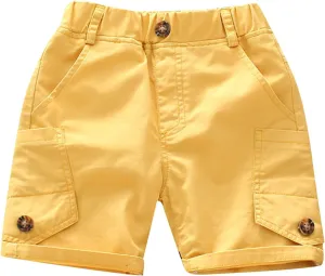 Kids Toddler Boys Stretch Shorts Boys Cotton Solid Color Bottoms Cargo Shorts Joggers Boys Basketball Shorts