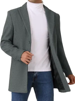 Lars Amadeus Winter Overcoat for Men's Trench Coat Slim Fit Business Long Coat