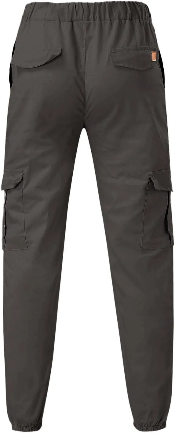 LCMTWX Mens Sweatpants Leggings Tooling Trousers Pants Solid Casual Men's Pants Stretch Waist Cargo Pants