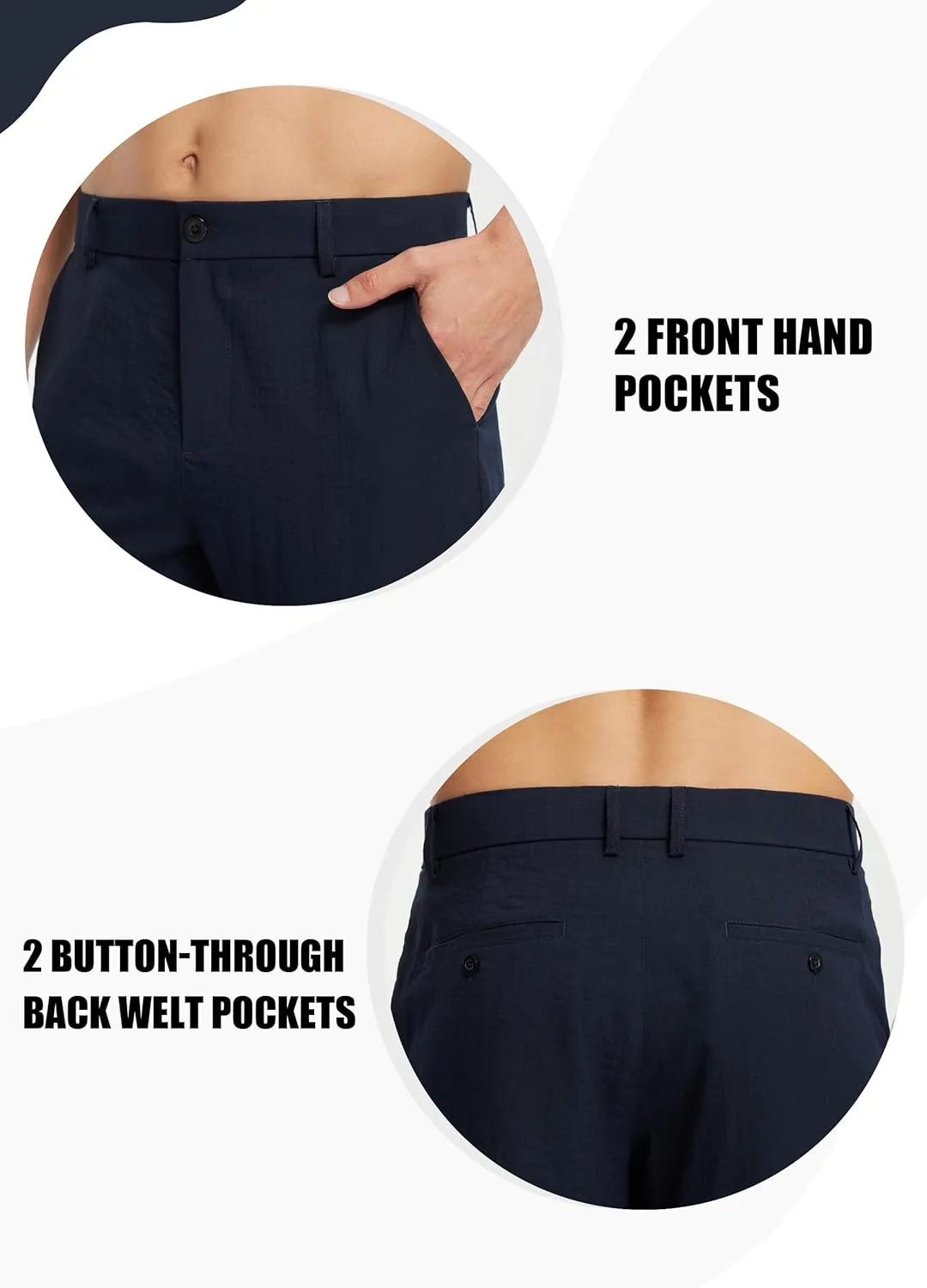 Libin Men's Imitation Linen Pants Casual Pants Lightweight Pants Summer Beach Lounge Pants
