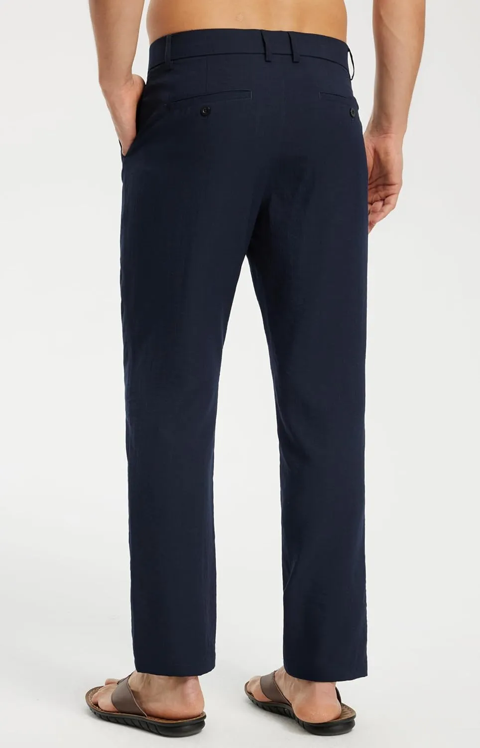Libin Men's Imitation Linen Pants Casual Pants Lightweight Pants Summer Beach Lounge Pants