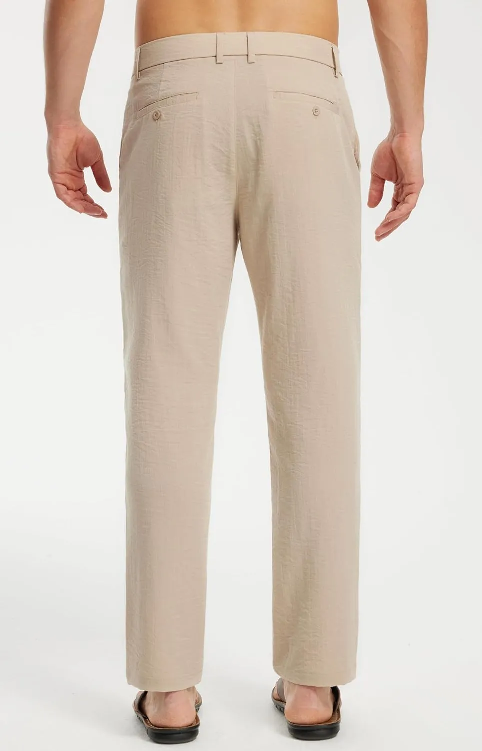 Libin Men's Imitation Linen Pants Casual Pants Lightweight Pants Summer Beach Lounge Pants