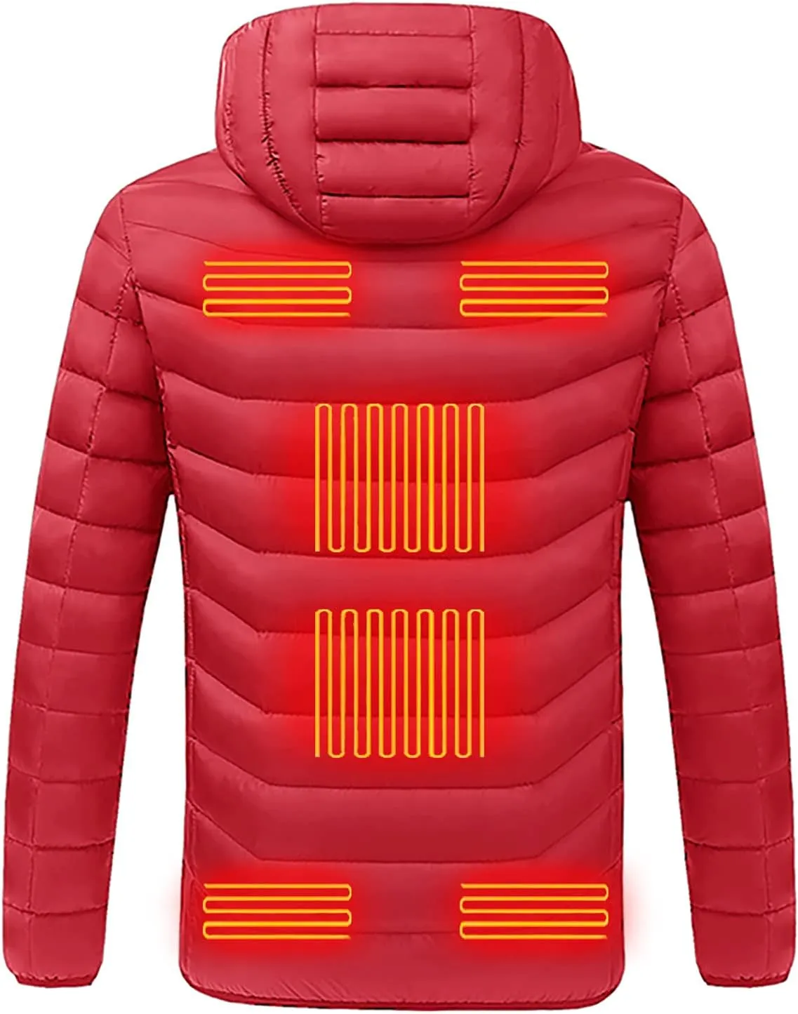 Lightweight Heated Coat Women's Men's Usb Smart Heating Hooded Puffer Jacket Warm Electric Heated Jacket for Outdoor