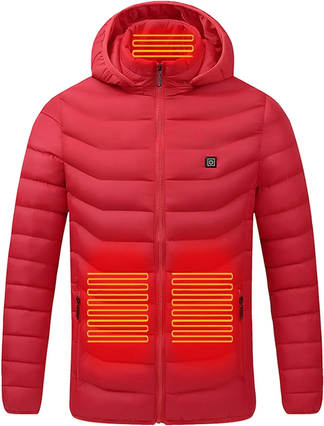 Lightweight Heated Coat Women's Men's Usb Smart Heating Hooded Puffer Jacket Warm Electric Heated Jacket for Outdoor