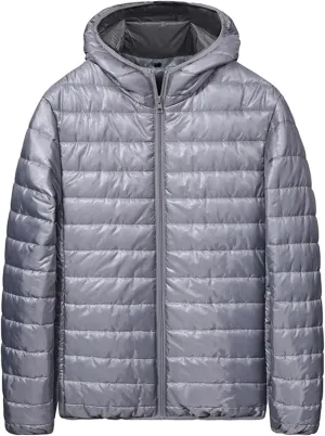 Lightweight Puffer Jacket for Men Winter Jackets Zip Padded Coat Packable Down Jacket Quilted Insulated Outerwear