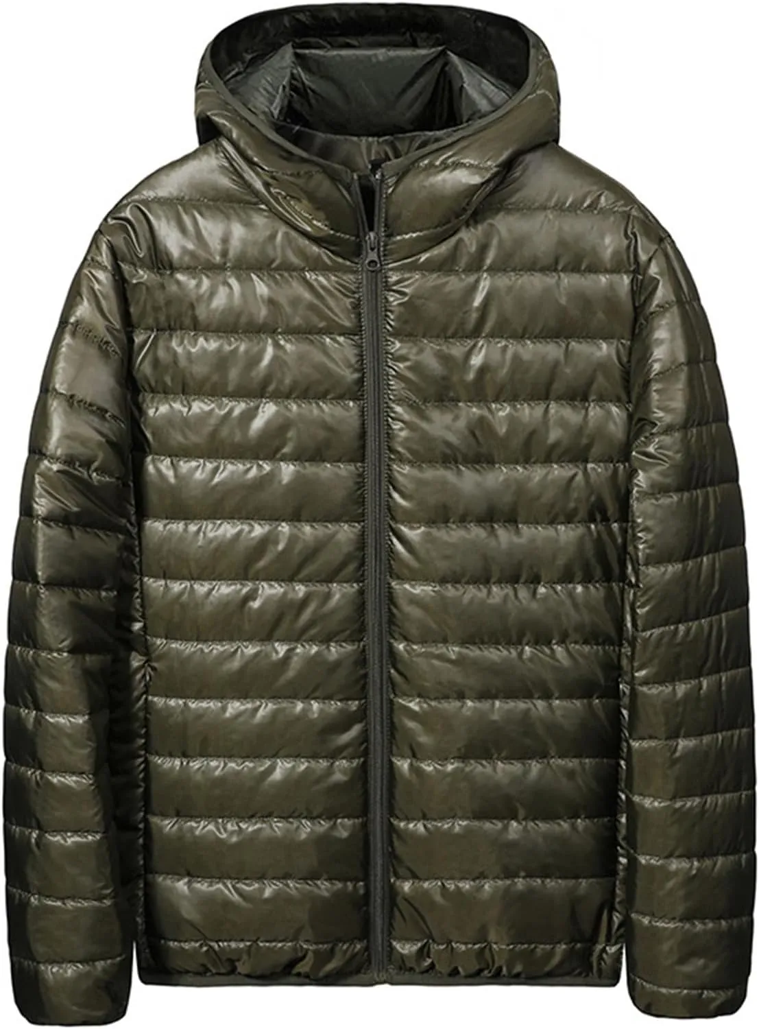 Lightweight Puffer Jacket for Men Winter Jackets Zip Padded Coat Packable Down Jacket Quilted Insulated Outerwear