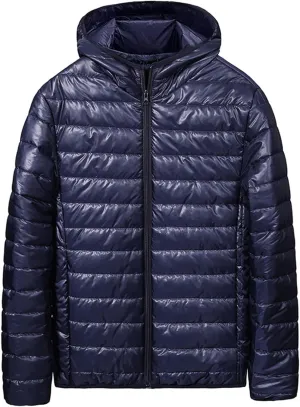 Lightweight Puffer Jacket for Men Winter Jackets Zip Padded Coat Packable Down Jacket Quilted Insulated Outerwear