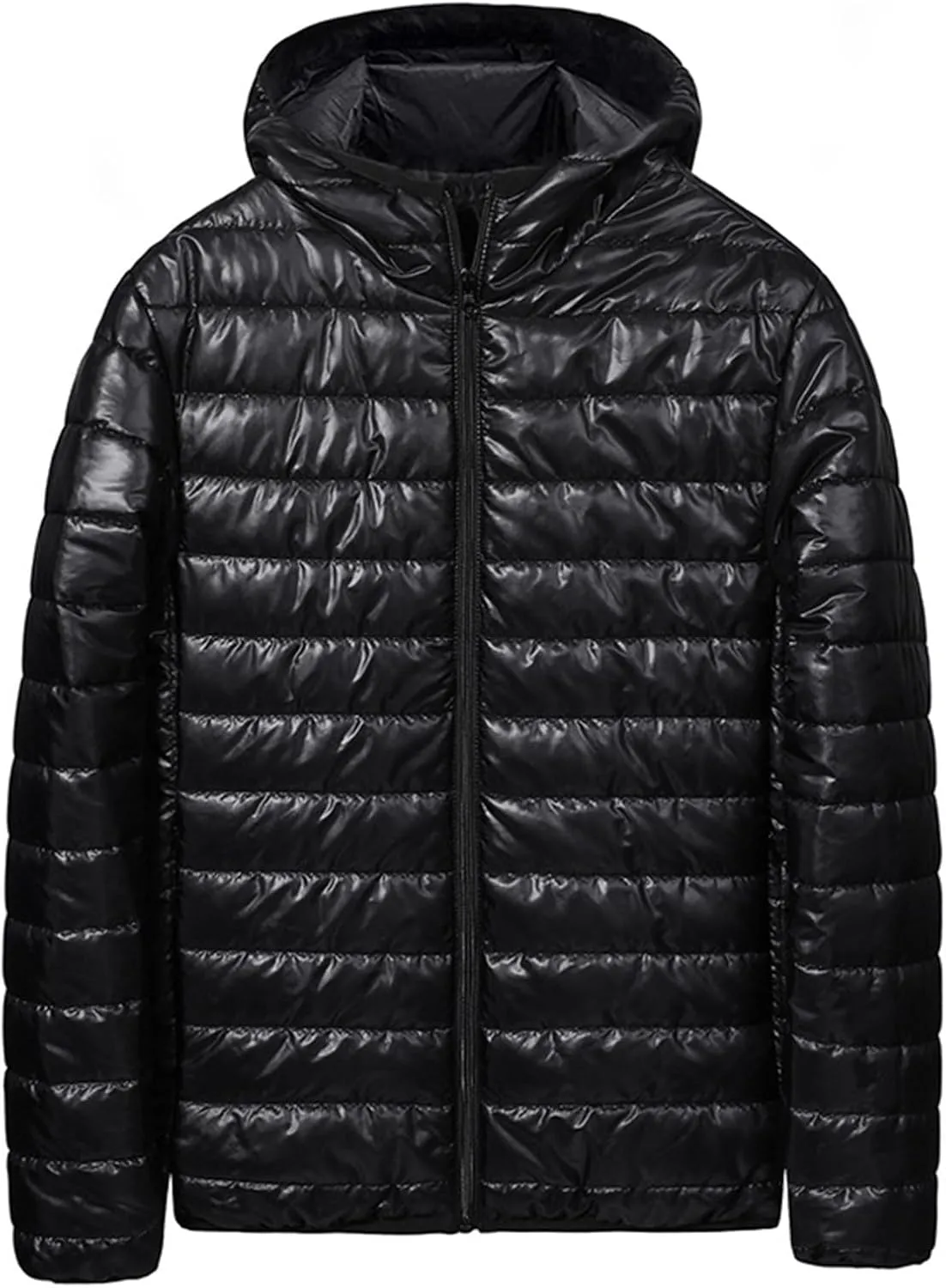Lightweight Puffer Jacket for Men Winter Jackets Zip Padded Coat Packable Down Jacket Quilted Insulated Outerwear