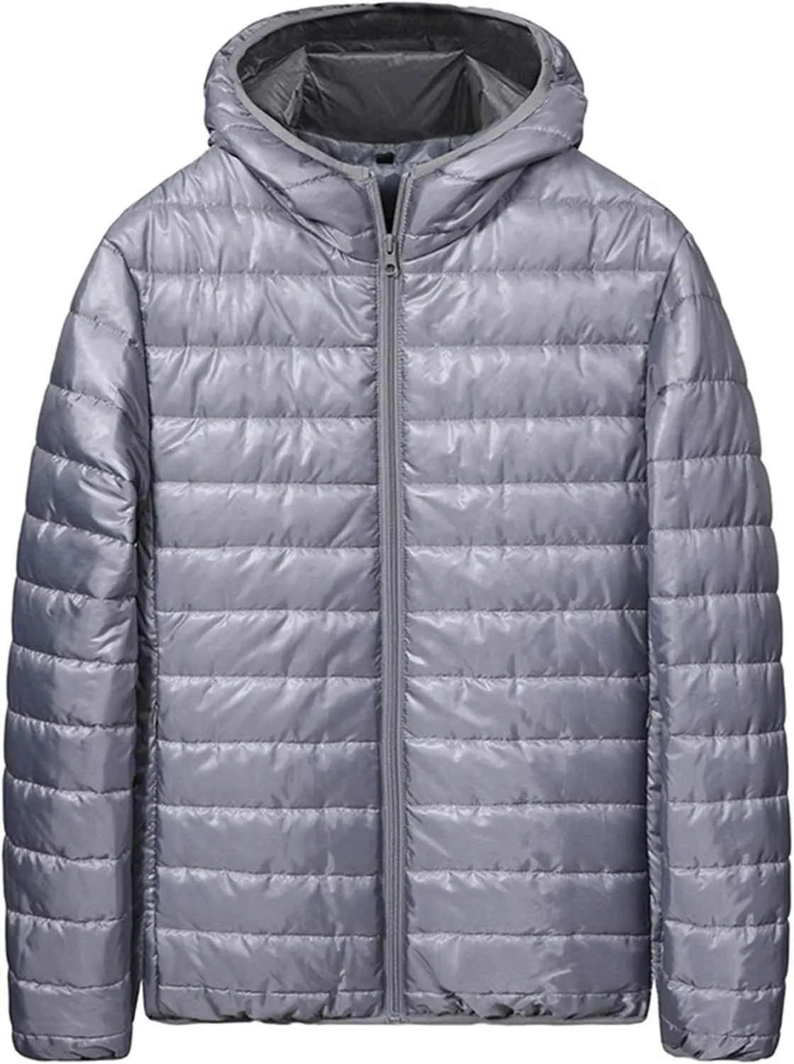 Lightweight Puffer Jacket for Men Winter Jackets Zip Padded Coat Packable Down Jacket Quilted Insulated Outerwear