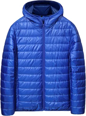 Lightweight Puffer Jacket for Men Winter Jackets Zip Padded Coat Packable Down Jacket Quilted Insulated Outerwear