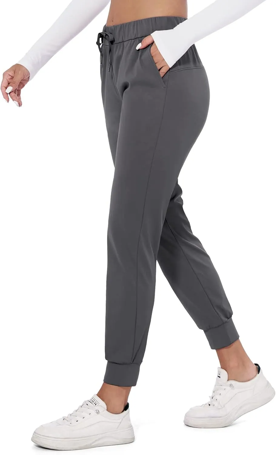 M MOTEEPI Womens Joggers Lightweight Running Pants with Pockets, Drawstring Jogging Pants
