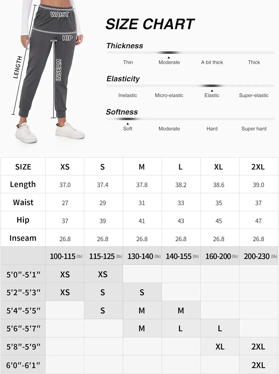 M MOTEEPI Womens Joggers Lightweight Running Pants with Pockets, Drawstring Jogging Pants