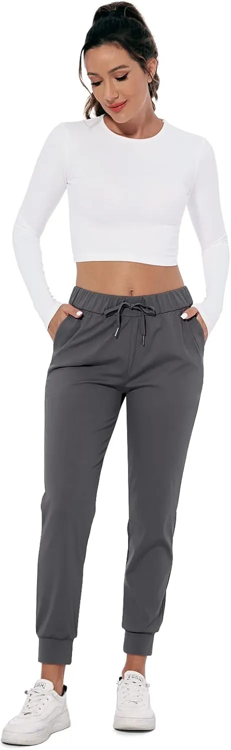 M MOTEEPI Womens Joggers Lightweight Running Pants with Pockets, Drawstring Jogging Pants