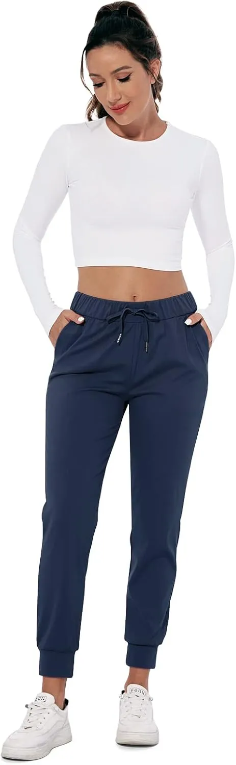 M MOTEEPI Womens Joggers Lightweight Running Pants with Pockets, Drawstring Jogging Pants