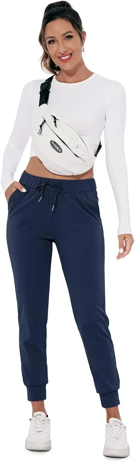 M MOTEEPI Womens Joggers Lightweight Running Pants with Pockets, Drawstring Jogging Pants