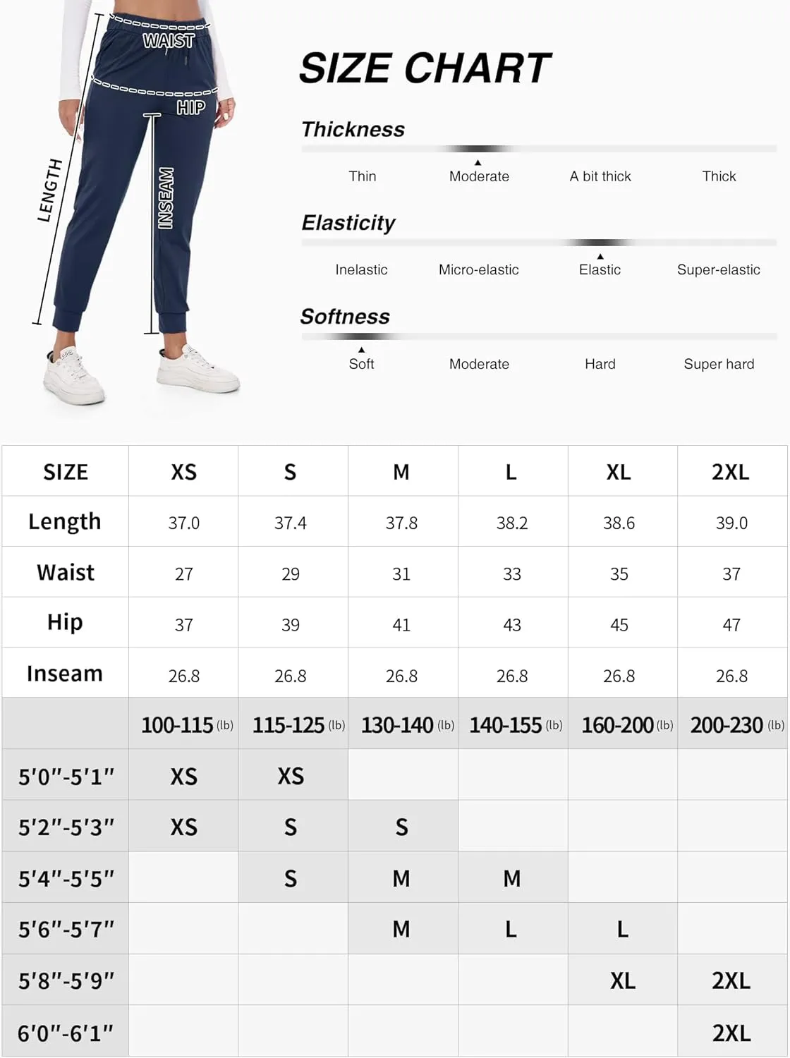 M MOTEEPI Womens Joggers Lightweight Running Pants with Pockets, Drawstring Jogging Pants