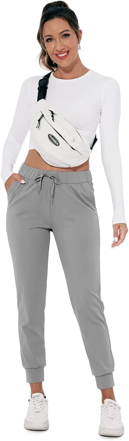 M MOTEEPI Womens Joggers Lightweight Running Pants with Pockets, Drawstring Jogging Pants