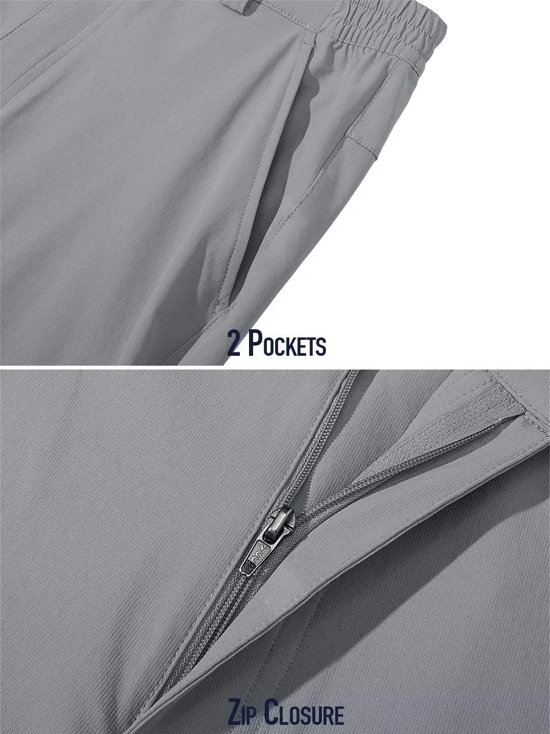 MAGCOMSEN Men's Golf Pants Stretch Fast Dry Lightweight Casual Hiking Pants with 3 Pockets