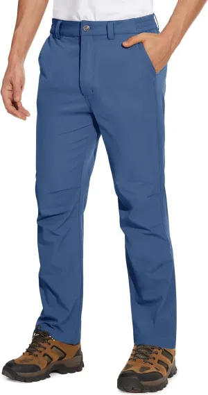 MAGCOMSEN Men's Golf Pants Stretch Fast Dry Lightweight Casual Hiking Pants with 3 Pockets