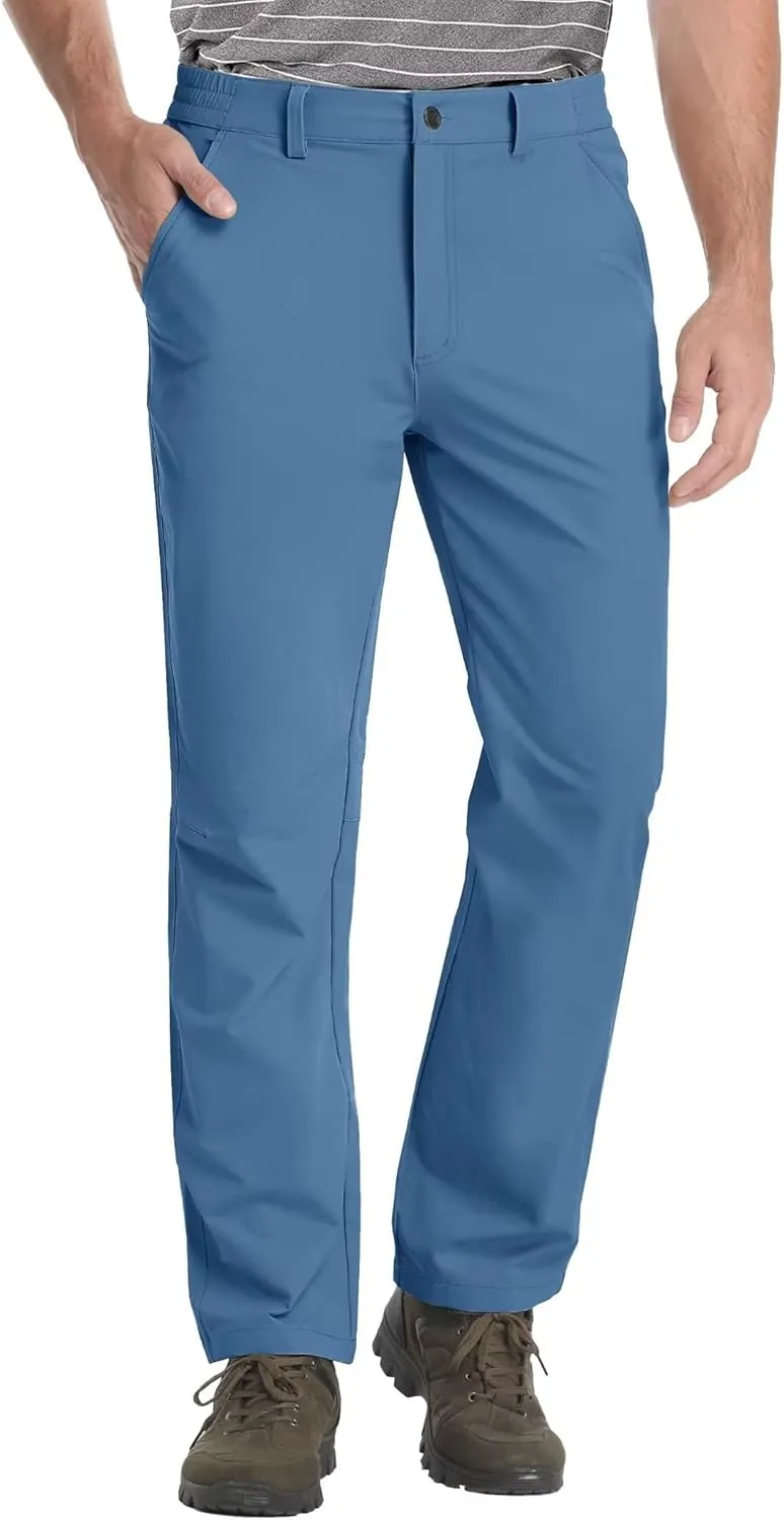 MAGCOMSEN Men's Golf Pants Stretch Fast Dry Lightweight Casual Hiking Pants with 3 Pockets