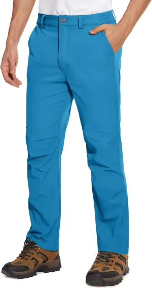 MAGCOMSEN Men's Golf Pants Stretch Fast Dry Lightweight Casual Hiking Pants with 3 Pockets