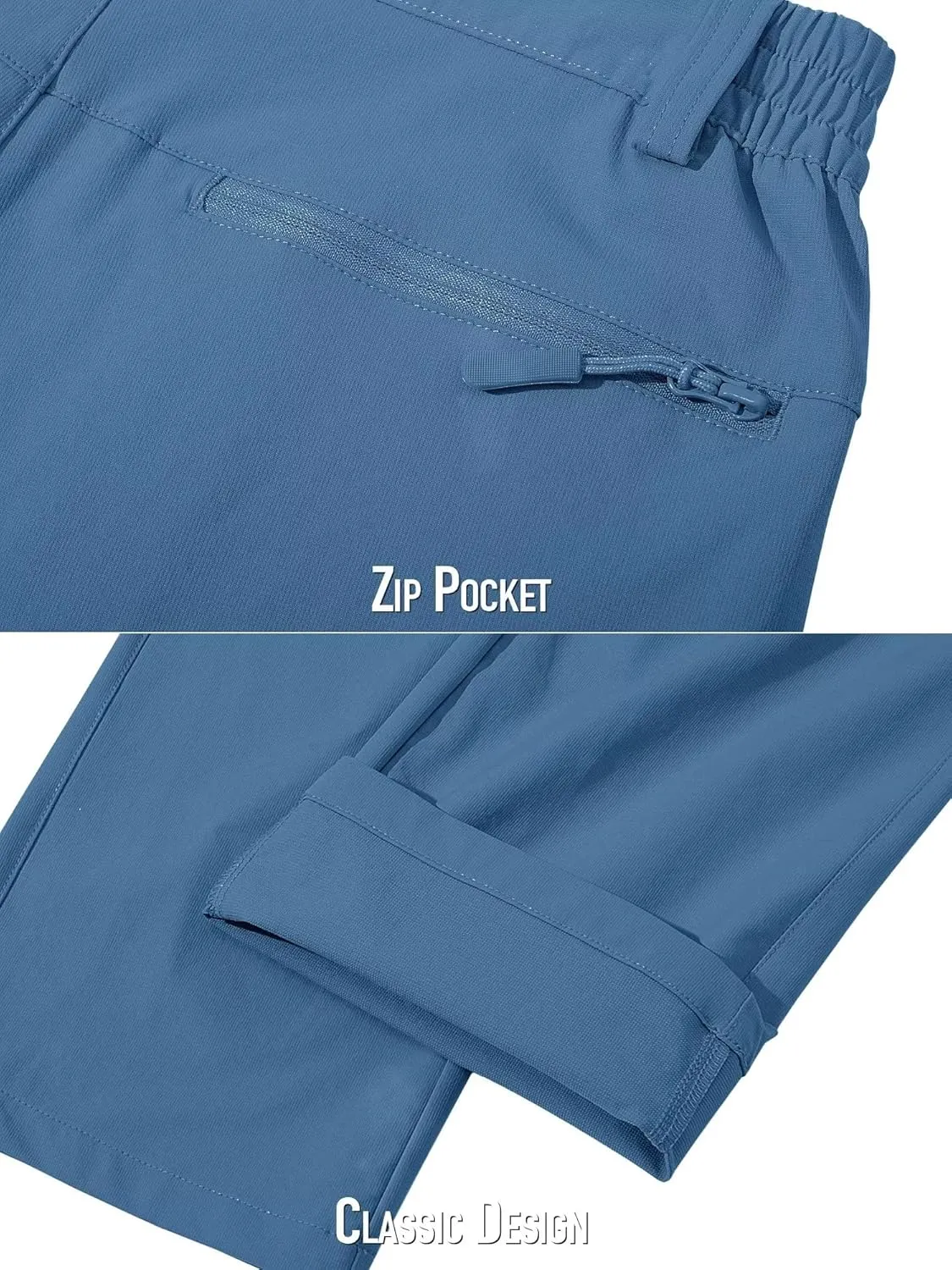 MAGCOMSEN Men's Golf Pants Stretch Fast Dry Lightweight Casual Hiking Pants with 3 Pockets