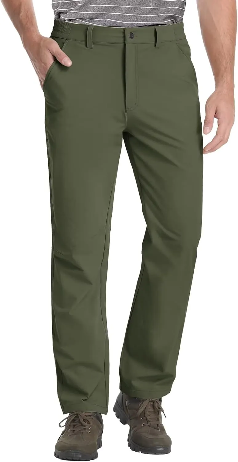 MAGCOMSEN Men's Golf Pants Stretch Fast Dry Lightweight Casual Hiking Pants with 3 Pockets