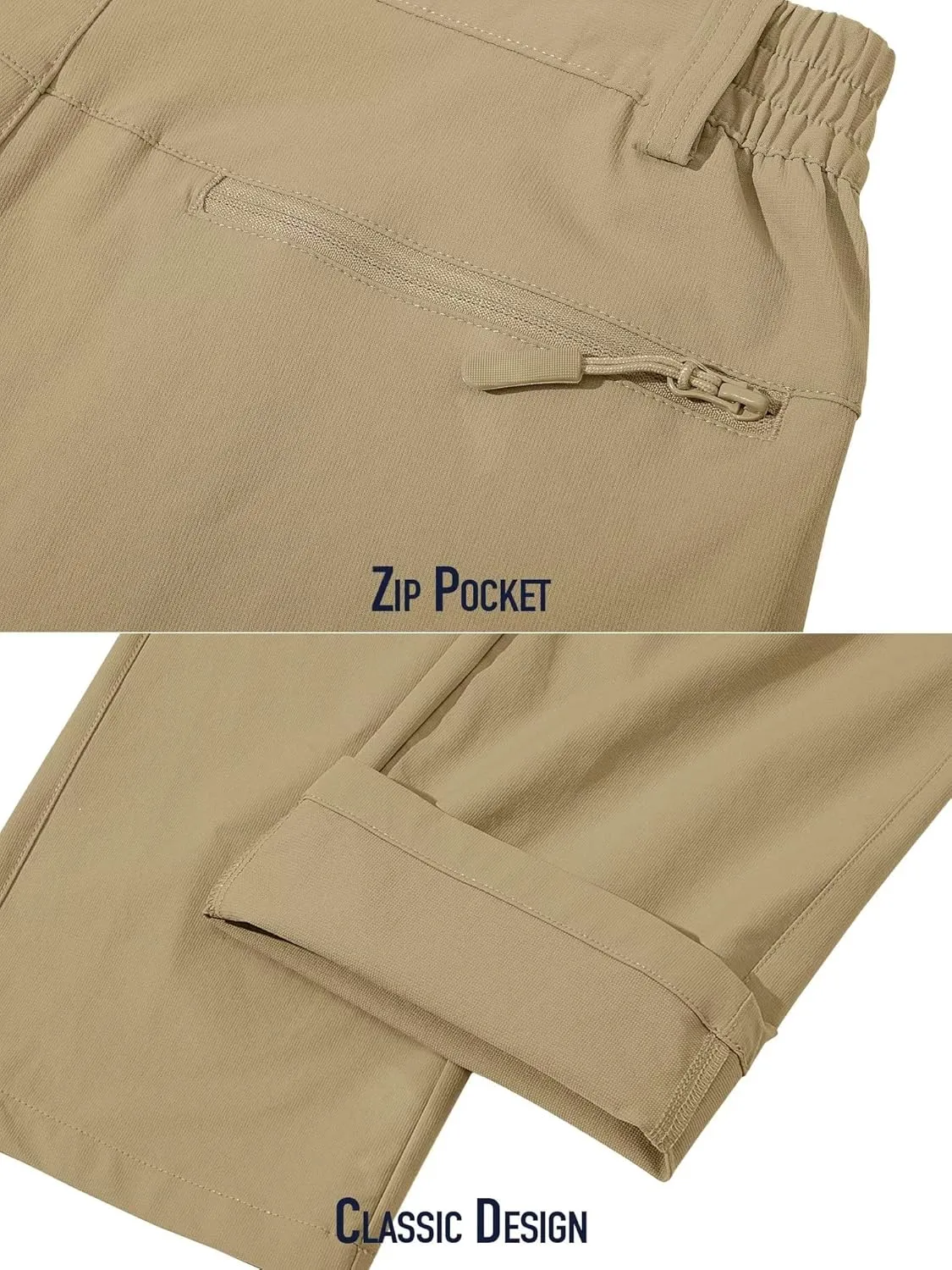 MAGCOMSEN Men's Golf Pants Stretch Fast Dry Lightweight Casual Hiking Pants with 3 Pockets
