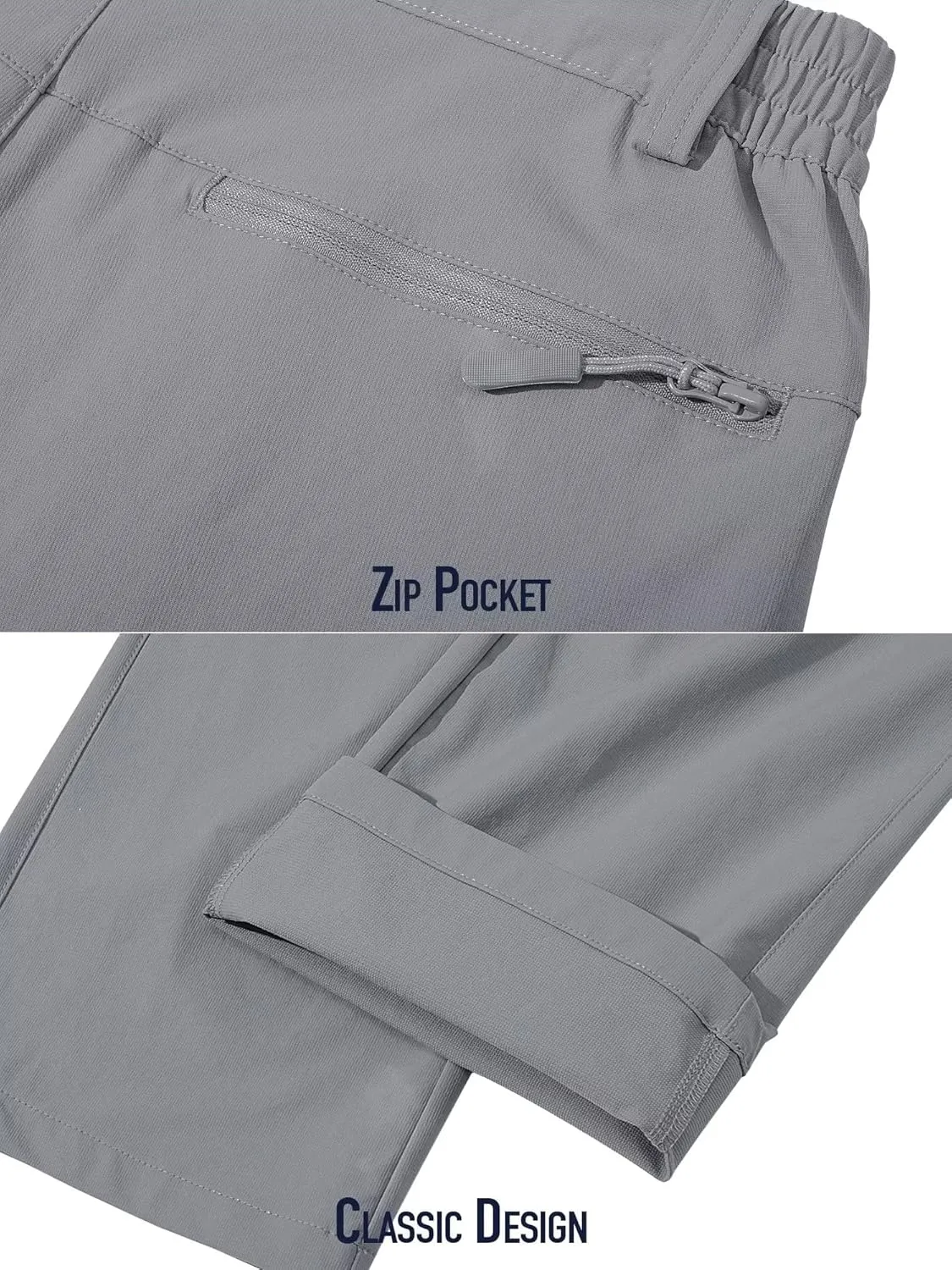 MAGCOMSEN Men's Golf Pants Stretch Fast Dry Lightweight Casual Hiking Pants with 3 Pockets