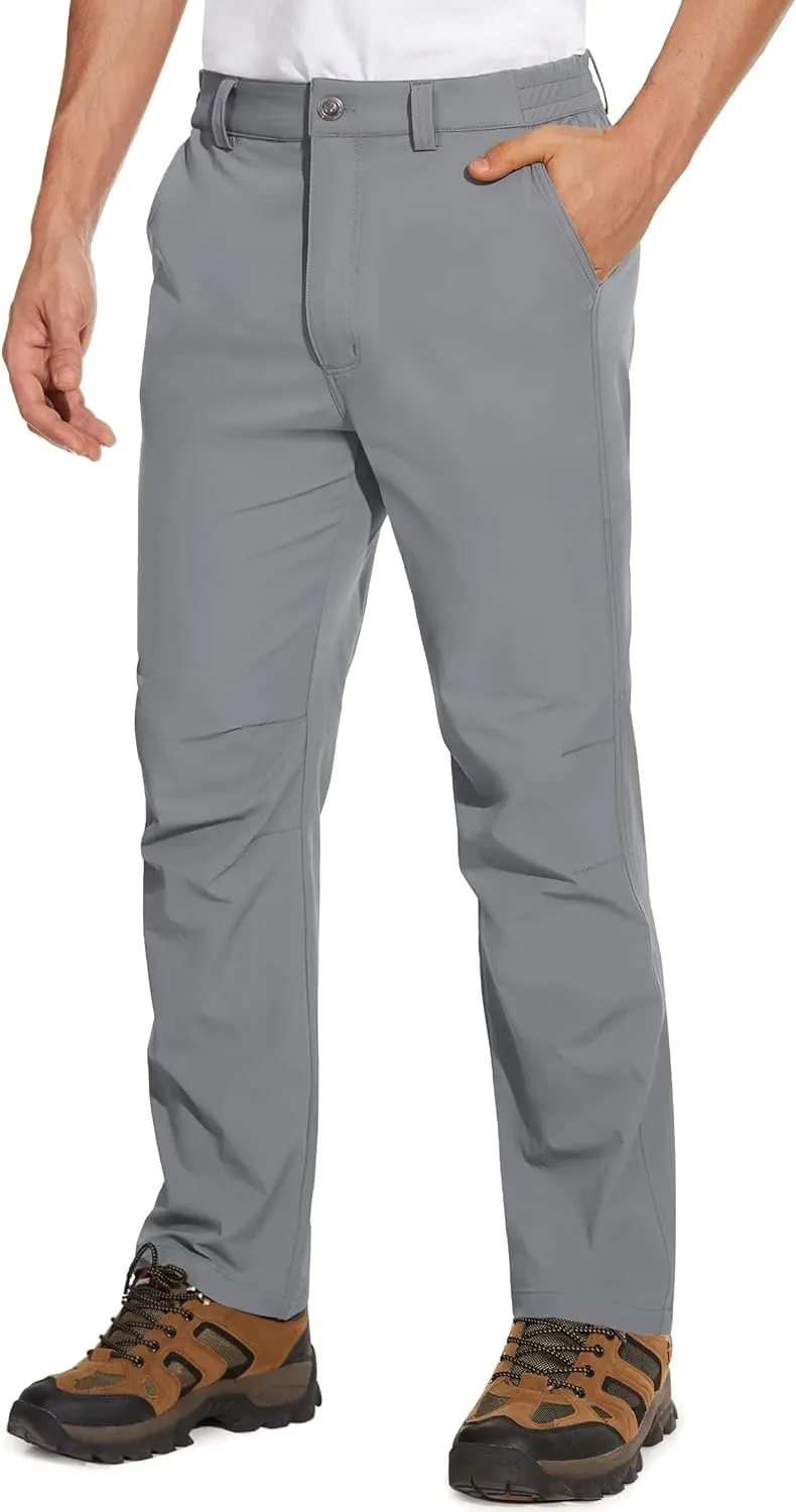 MAGCOMSEN Men's Golf Pants Stretch Fast Dry Lightweight Casual Hiking Pants with 3 Pockets