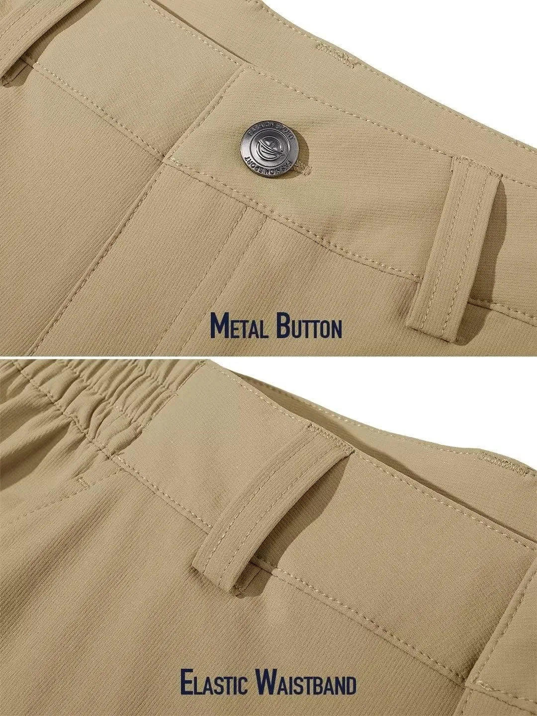 MAGCOMSEN Men's Golf Pants Stretch Fast Dry Lightweight Casual Hiking Pants with 3 Pockets