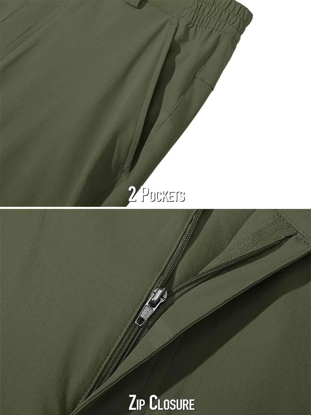 MAGCOMSEN Men's Golf Pants Stretch Fast Dry Lightweight Casual Hiking Pants with 3 Pockets