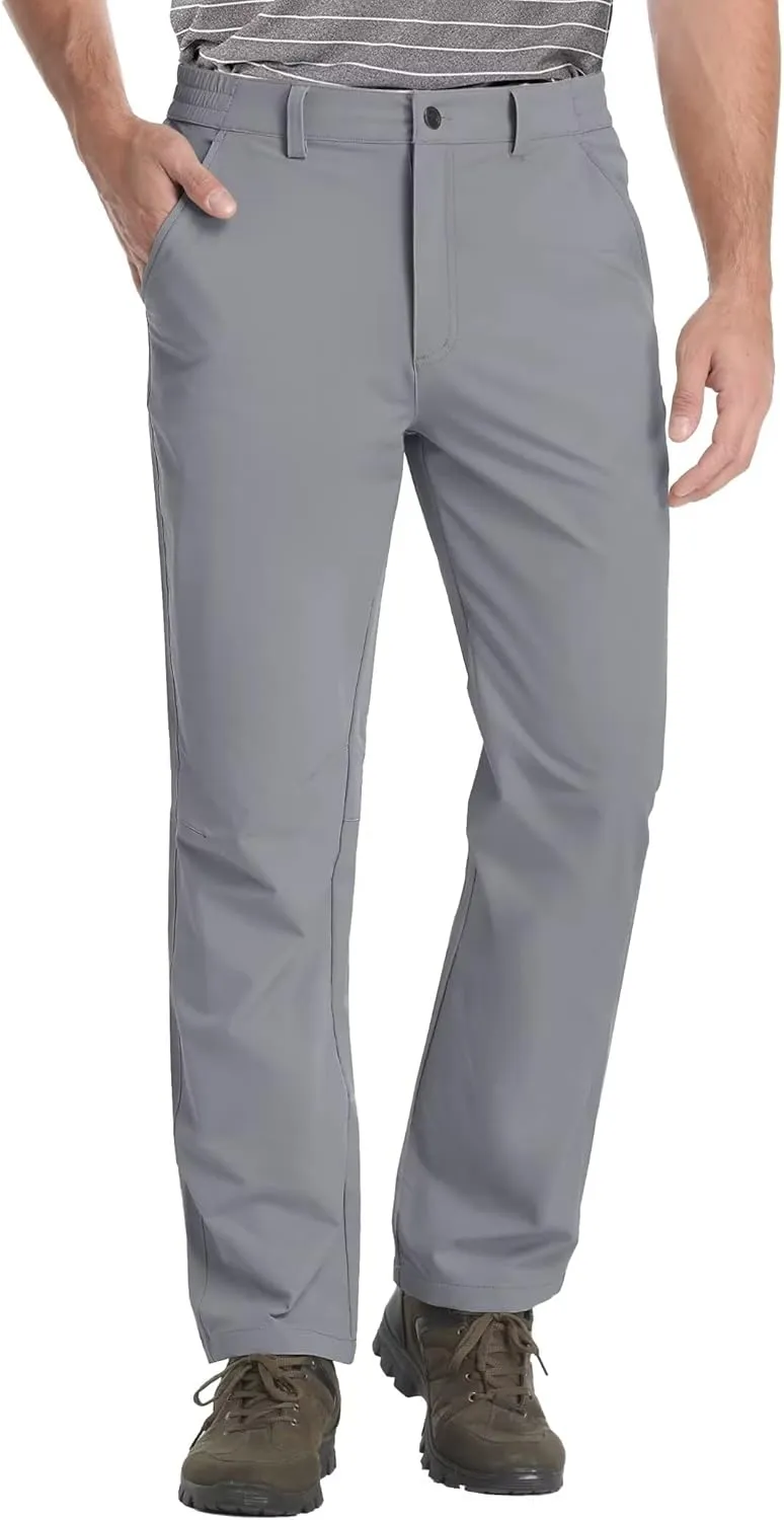 MAGCOMSEN Men's Golf Pants Stretch Fast Dry Lightweight Casual Hiking Pants with 3 Pockets