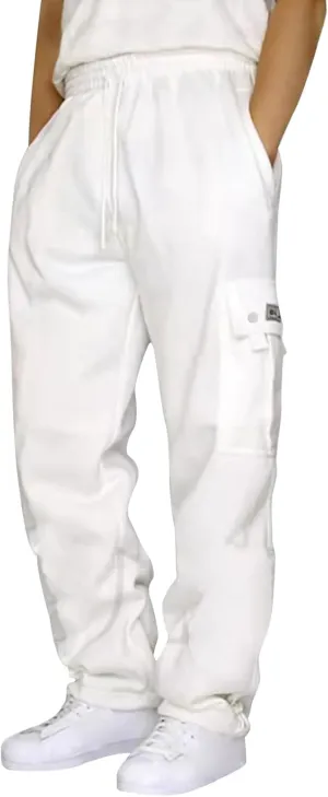 Men Cargo Pants Casual Work Hiking Pants Drawstring Elastic Waisted Loose Joggers Outdoor Straight Leg Sweatpants