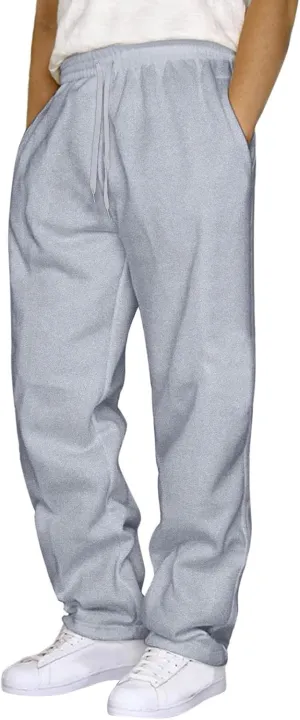 Men Cargo Pants Casual Work Hiking Pants Drawstring Elastic Waisted Loose Joggers Outdoor Straight Leg Sweatpants
