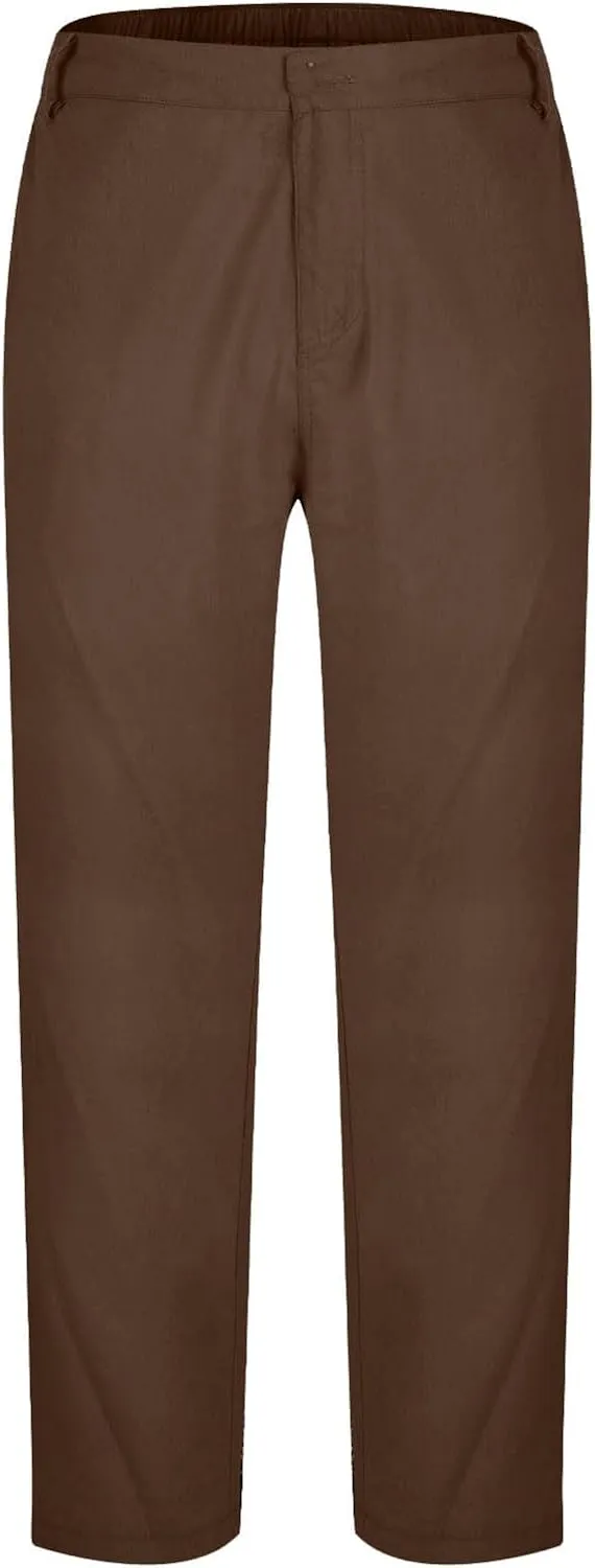 Mens Athletic Pants Casual Hiking Pants Solid Joggers Pants Light Elastic Waist Pants Comfortable Classic Pants