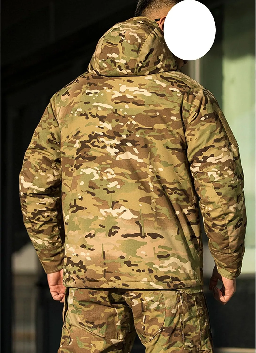 Men's Camouflage Hooded Jacket Outdoor Waterproof Soft Shell Tactical Jackets Camo Lightweight Outdoor Hiking Coat