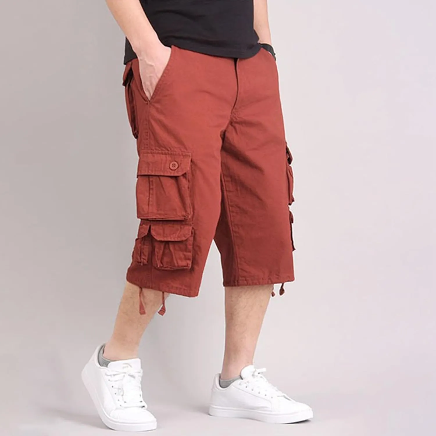 Men's Cargo Pants Multi-Pocket Zippered Slim Trousers Cargo Pants for Men Men Jogging Pants Cargo Pants Sports Pants