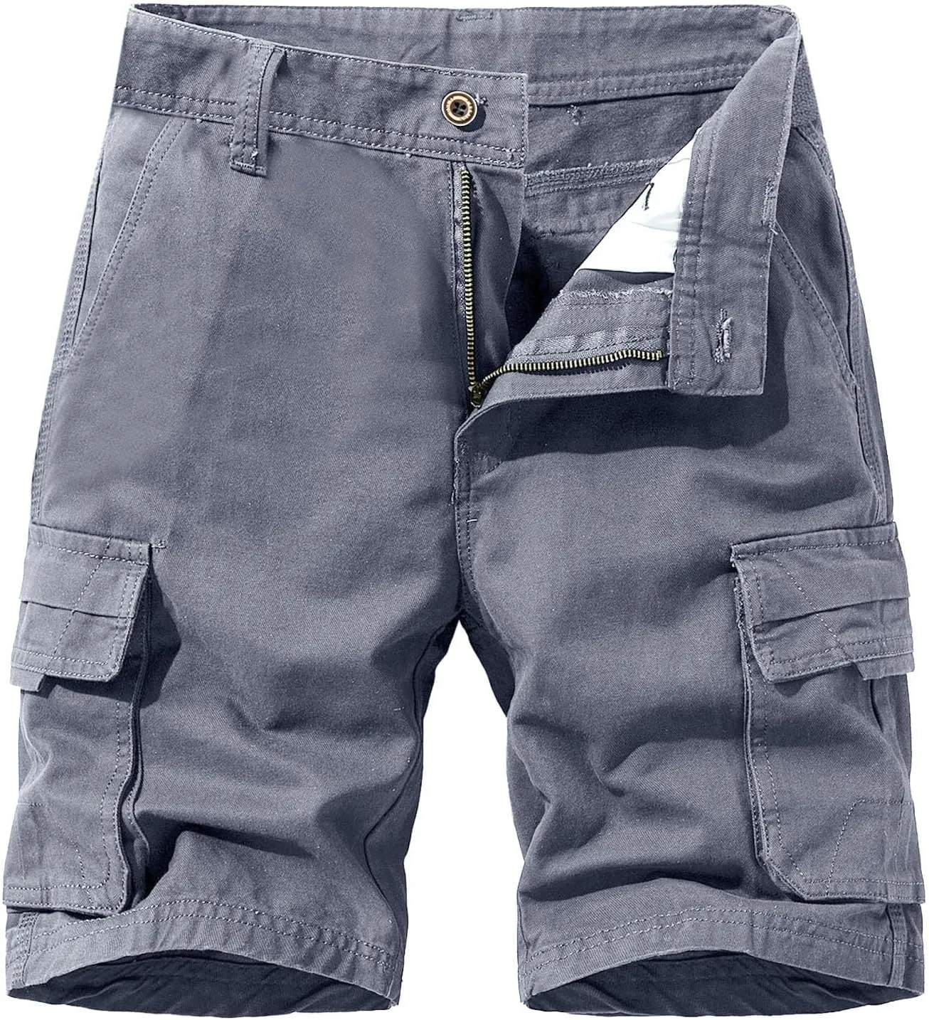 Men's Cargo Pants Multi-Pocket Zippered Slim Trousers Mens Cargos Men's Cargo Pants Men's Elastic Cargo Jogging Pants