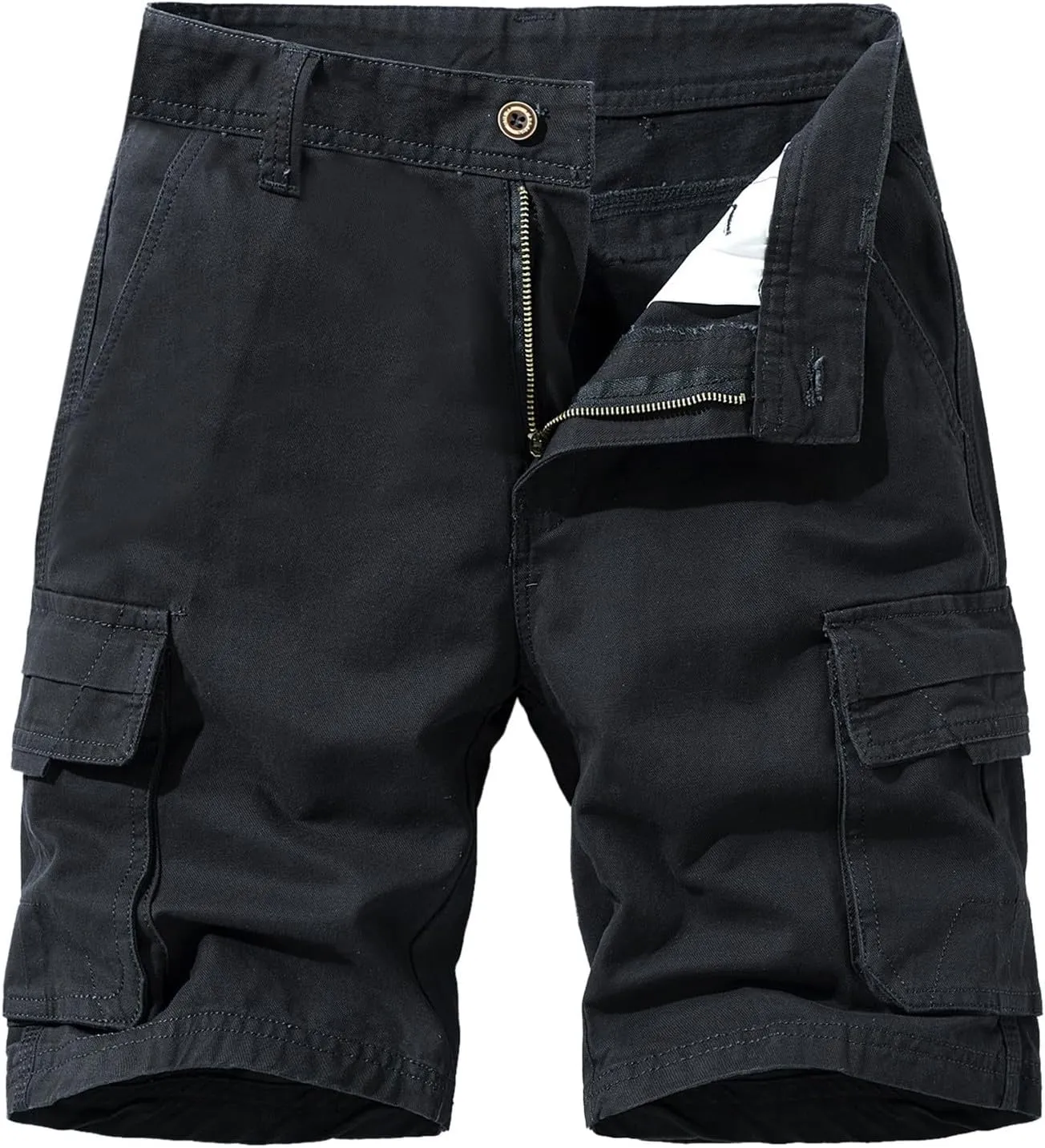 Men's Cargo Pants Multi-Pocket Zippered Slim Trousers Mens Cargos Men's Cargo Pants Men's Elastic Cargo Jogging Pants