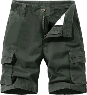 Men's Cargo Pants Multi-Pocket Zippered Slim Trousers Mens Cargos Men's Cargo Pants Men's Elastic Cargo Jogging Pants