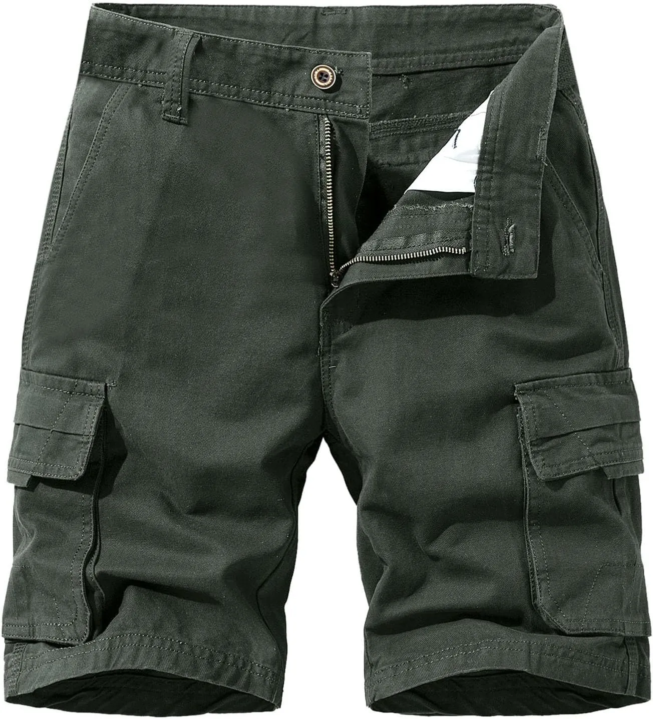 Men's Cargo Pants Multi-Pocket Zippered Slim Trousers Mens Cargos Men's Cargo Pants Men's Elastic Cargo Jogging Pants