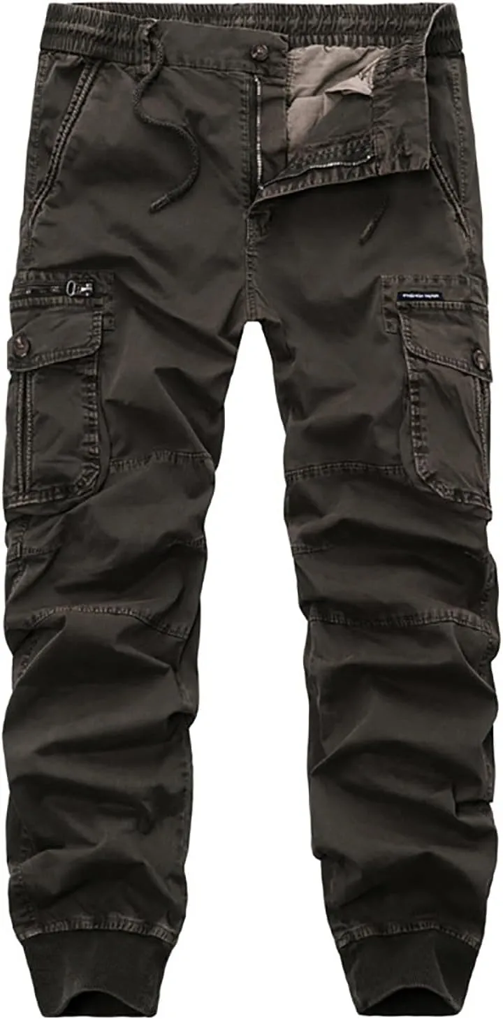 Mens Cargo Pants Outdoor Casual Ripstop Military Combat Pants Hiking Tactical Long Pants Jogger Athletic Pants