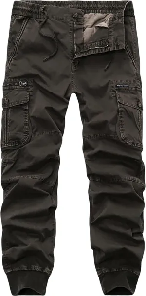Mens Cargo Pants Outdoor Casual Ripstop Military Combat Pants Hiking Tactical Long Pants Jogger Athletic Pants