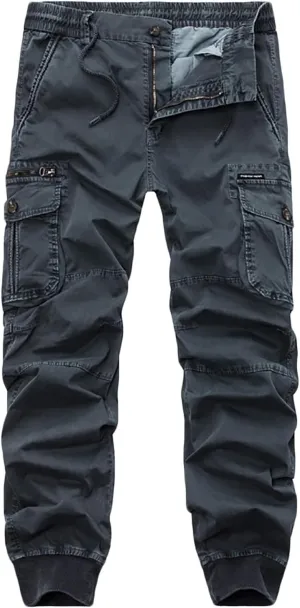 Mens Cargo Pants Outdoor Casual Ripstop Military Combat Pants Hiking Tactical Long Pants Jogger Athletic Pants