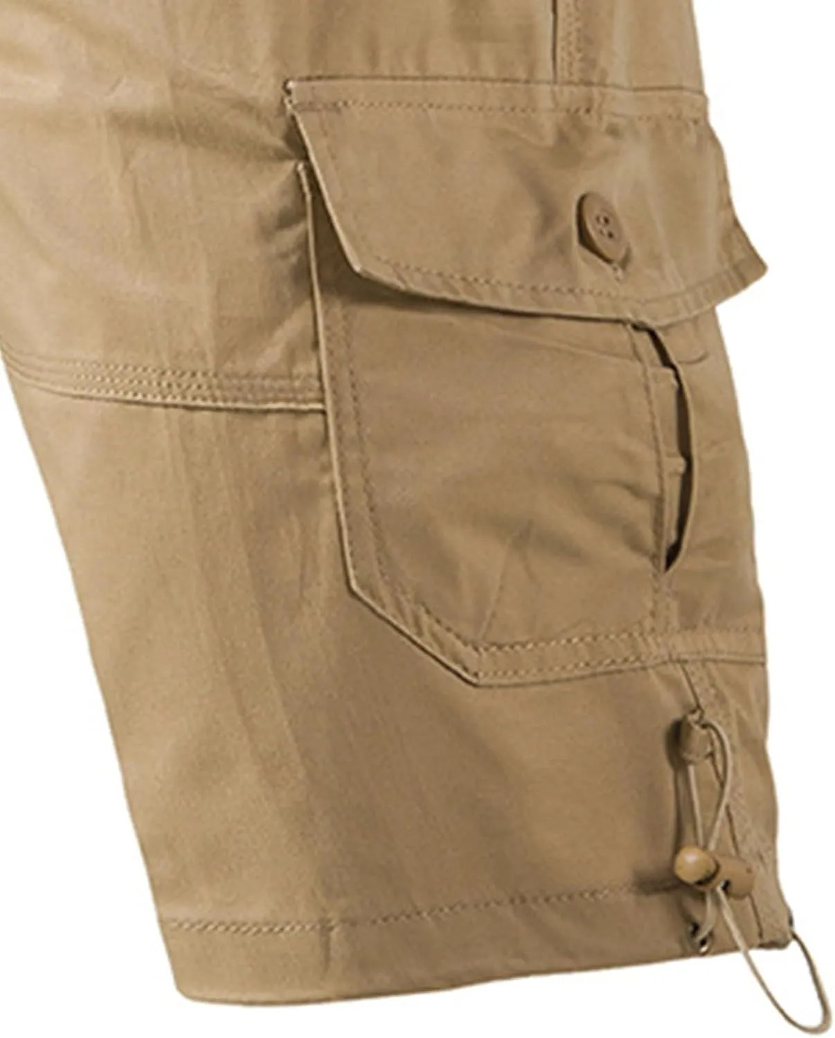 Mens Casual Twill Cargo Shorts 2025 Summer Cotton Elastic Waist Relaxed Fit Classic Cargo Stretch Shorts
