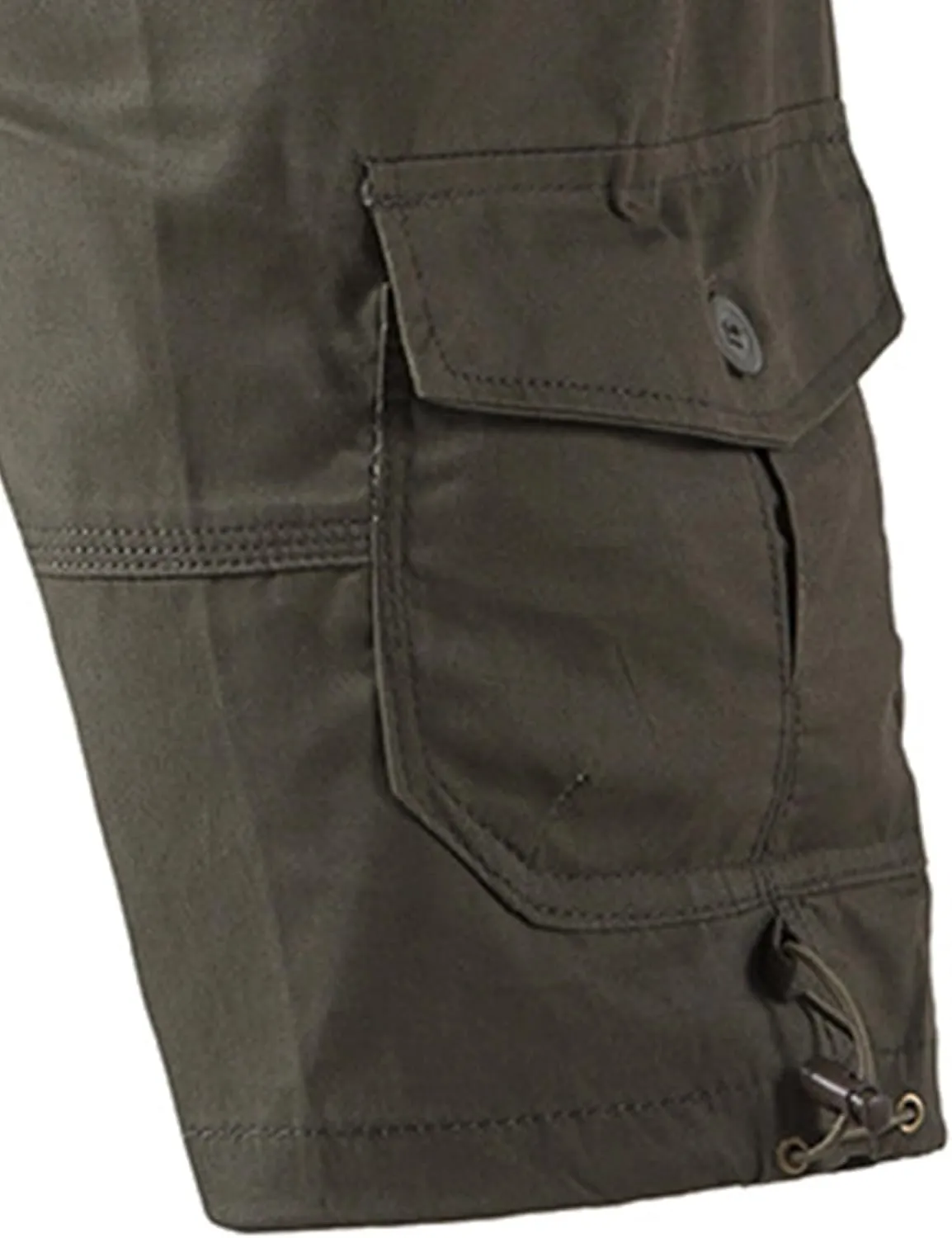Mens Casual Twill Cargo Shorts 2025 Summer Cotton Elastic Waist Relaxed Fit Classic Cargo Stretch Shorts